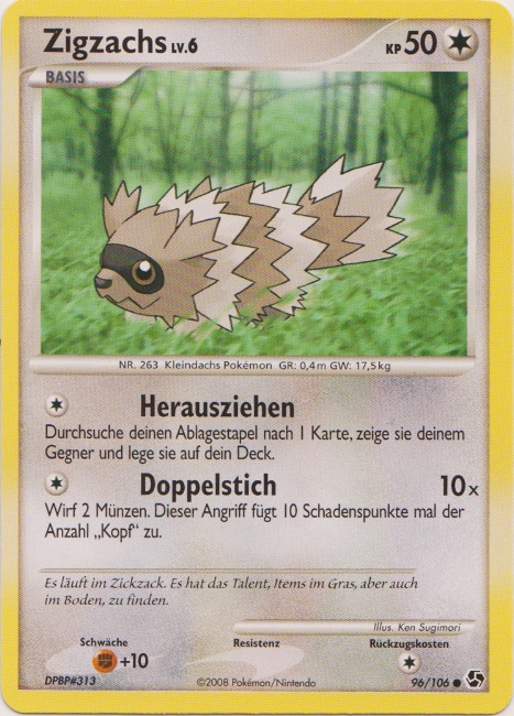 Zigzachs 96 — Epische Begegnungen (German Pokémon TCG card)