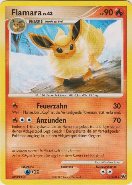 Flamara 19 — Majestätischer Morgen (German Pokémon TCG card)