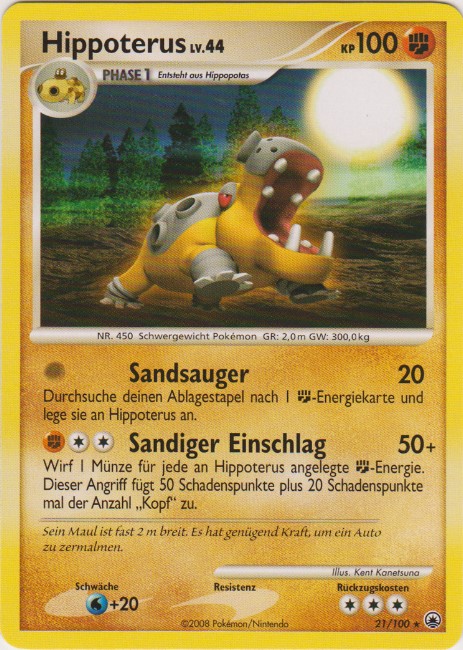 Hippoterus 21 — Majestätischer Morgen (German Pokémon TCG card)