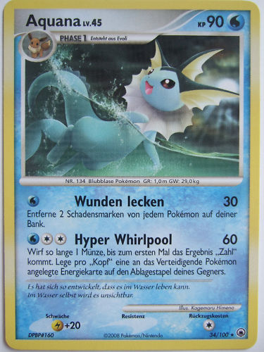 Aquana 34 — Majestätischer Morgen (German Pokémon TCG card)