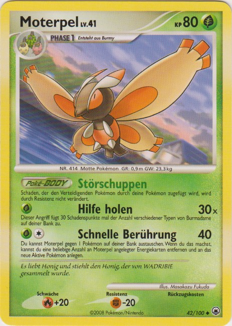 Moterpel 42 — Majestätischer Morgen (German Pokémon TCG card)