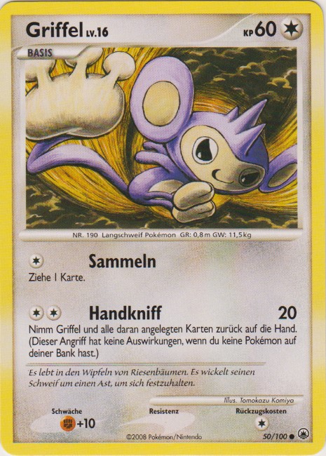 Griffel 50 — Majestätischer Morgen (German Pokémon TCG card)