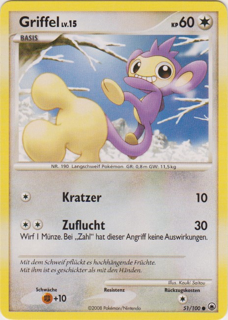 Griffel 51 — Majestätischer Morgen (German Pokémon TCG card)
