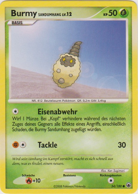 Burmy Sandumhang 54 — Majestätischer Morgen (German Pokémon TCG card)
