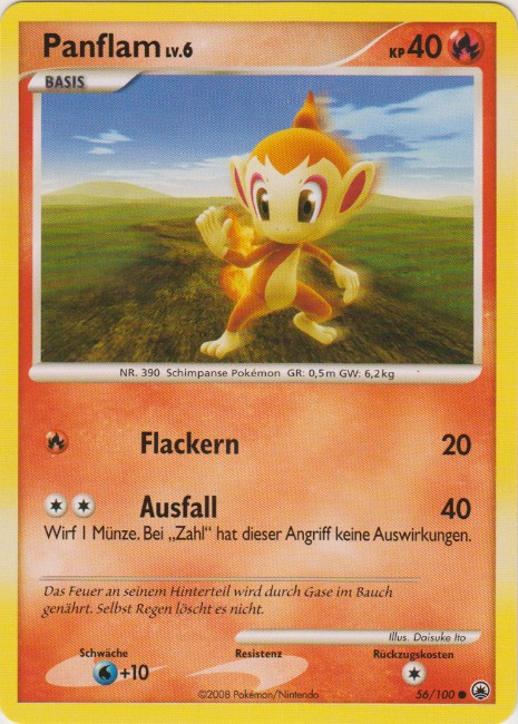 Panflam 56 — Majestätischer Morgen (German Pokémon TCG card)