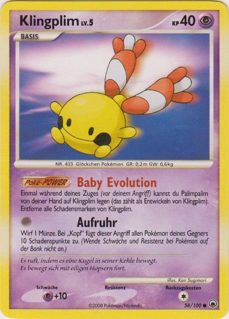 Klingplim 58 — Majestätischer Morgen (German Pokémon TCG card)