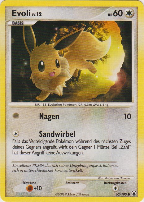 Evoli 63 — Majestätischer Morgen (German Pokémon TCG card)