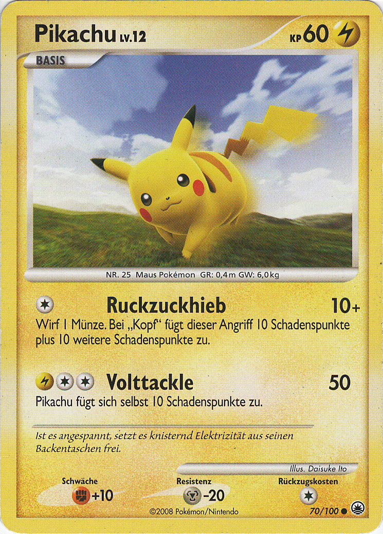 Pikachu 70 — Majestätischer Morgen (German Pokémon TCG card)