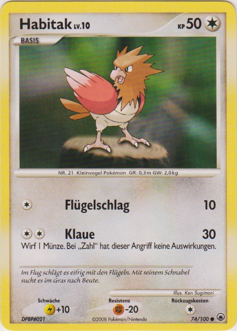 Habitak 74 — Majestätischer Morgen (German Pokémon TCG card)