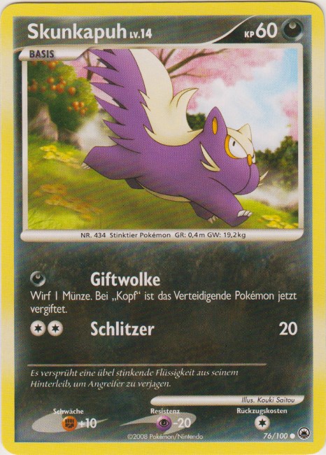 Skunkapuh 76 — Majestätischer Morgen (German Pokémon TCG card)