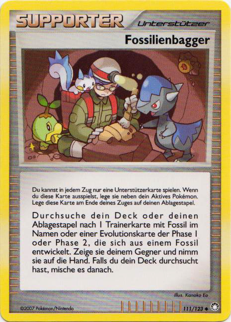 Fossilienbagger 82 — Majestätischer Morgen (German Pokémon TCG card)