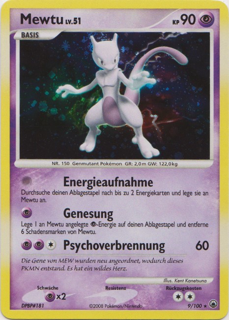 Mewtu 9 — Majestätischer Morgen (German Pokémon TCG card)