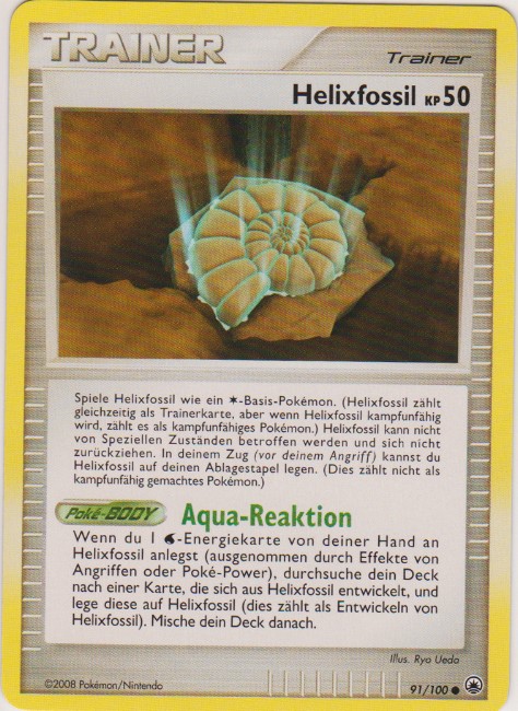 Helixfossil 91 — Majestätischer Morgen (German Pokémon TCG card)