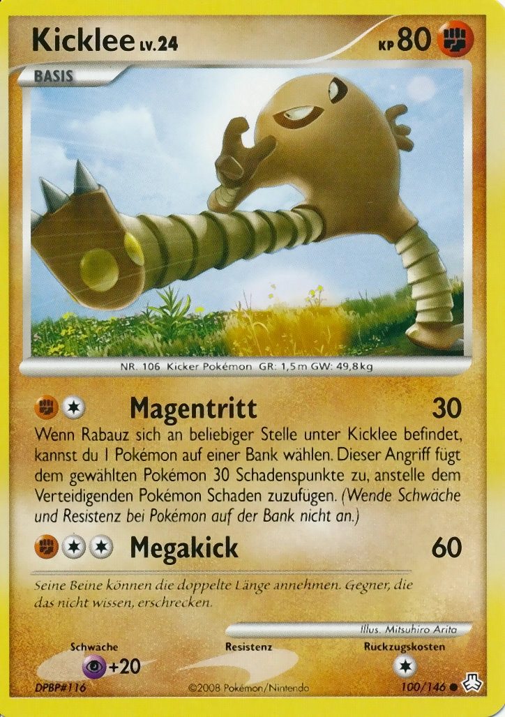 Kicklee 100 — Erwachte Legenden (German Pokémon TCG card)