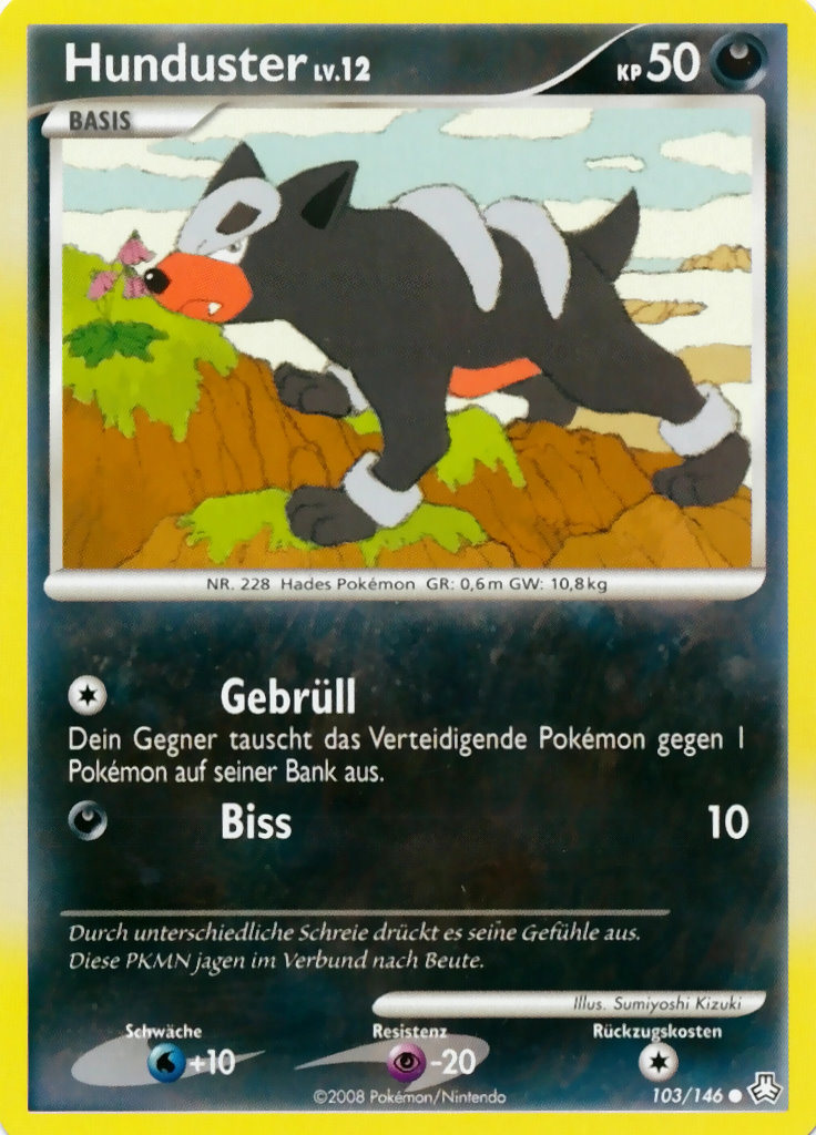 Hunduster 103 — Erwachte Legenden (German Pokémon TCG card)