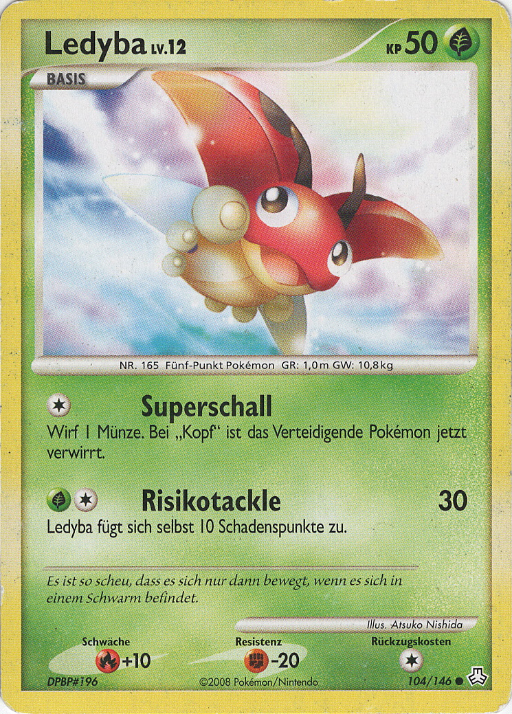 Ledyba 104 — Erwachte Legenden (German Pokémon TCG card)