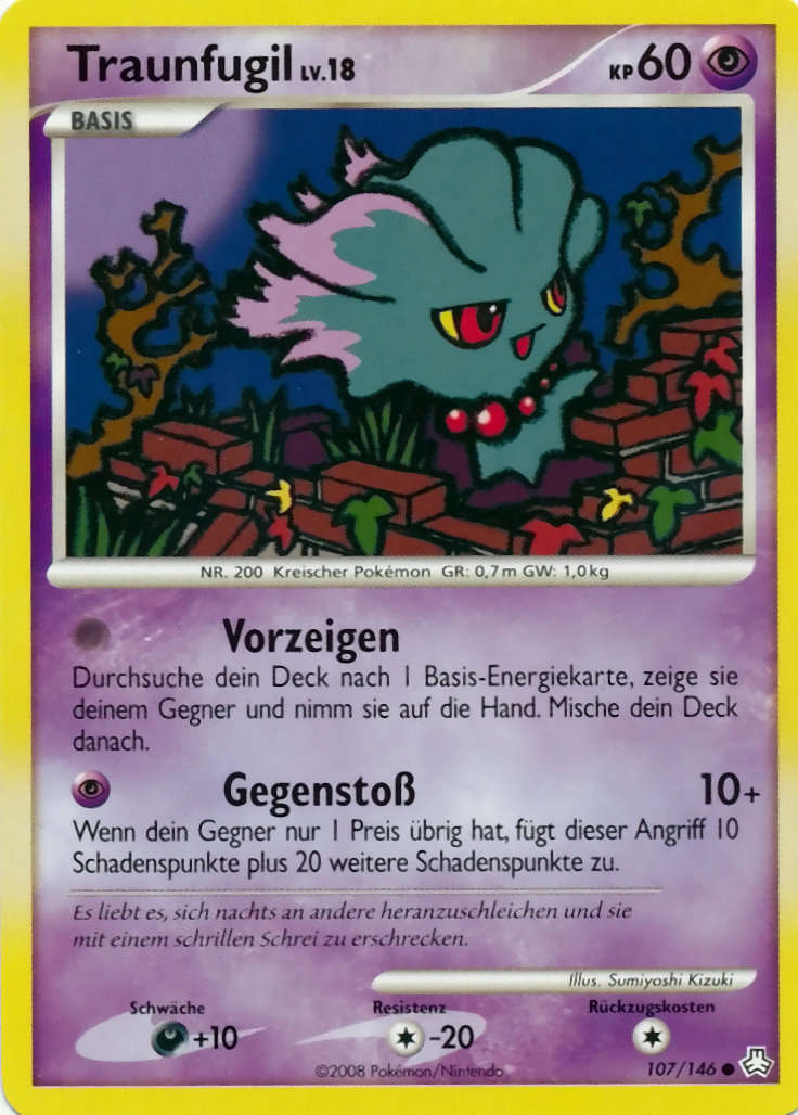Traunfugil 107 — Erwachte Legenden (German Pokémon TCG card)
