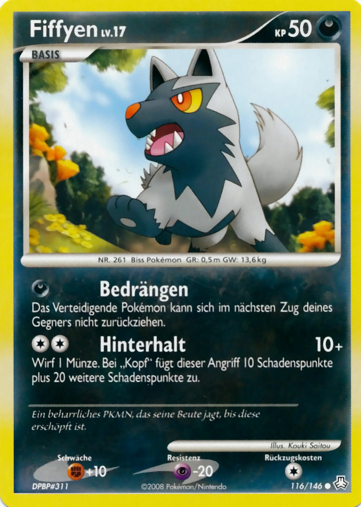 Fiffyen 116 — Erwachte Legenden (German Pokémon TCG card)