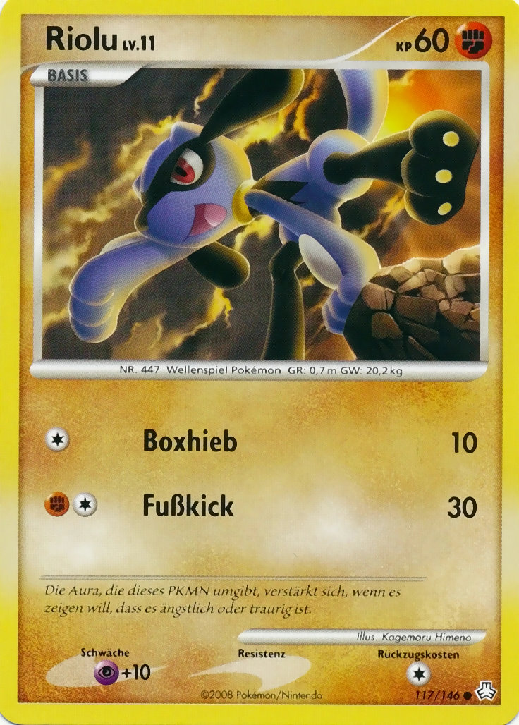 Riolu 117 — Erwachte Legenden (German Pokémon TCG card)