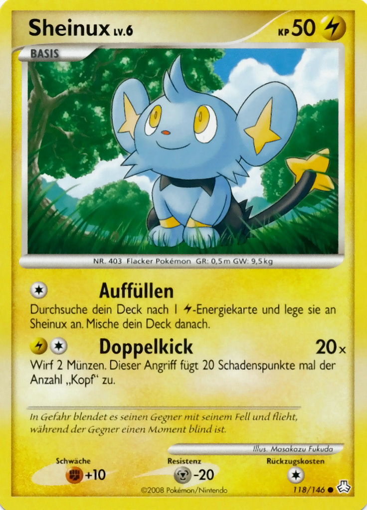Sheinux 118 — Erwachte Legenden (German Pokémon TCG card)