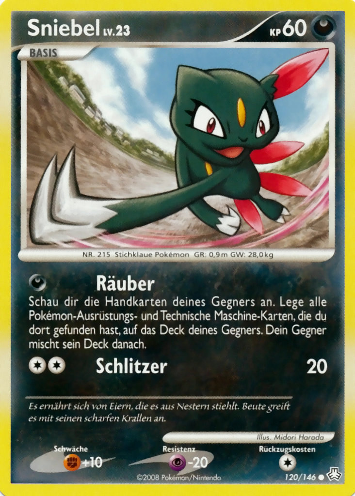 Sniebel 120 — Erwachte Legenden (German Pokémon TCG card)