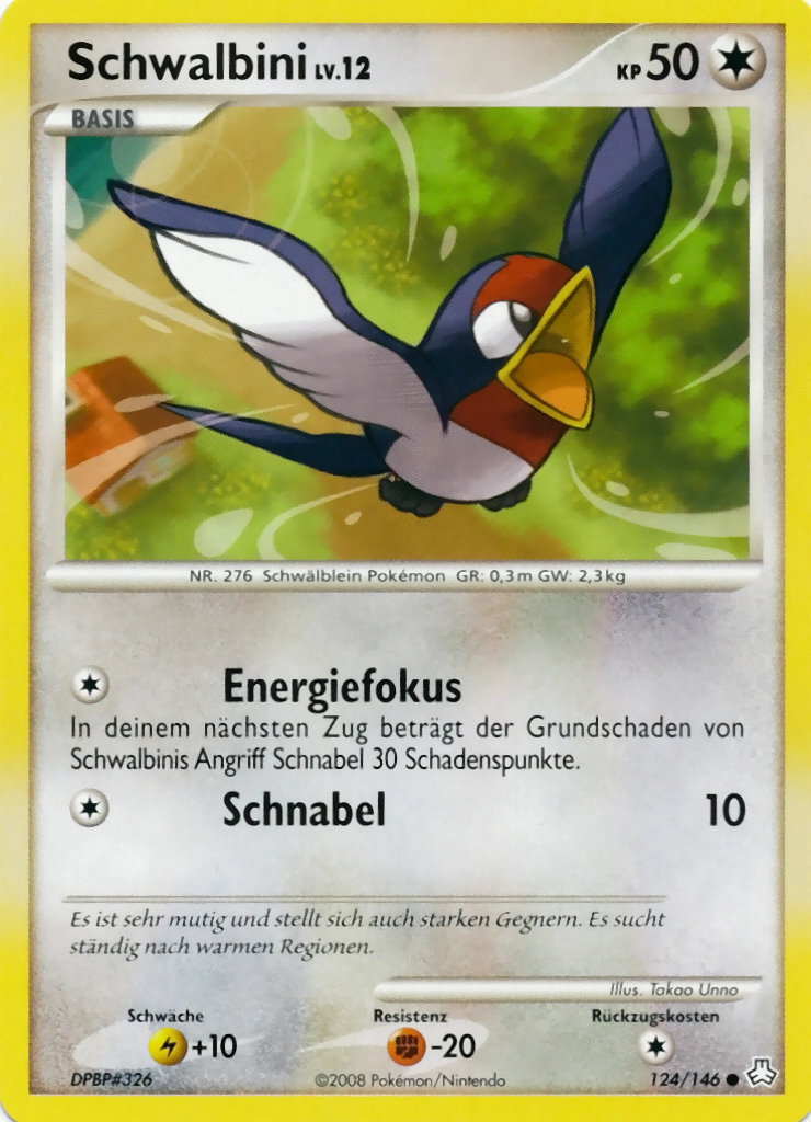 Schwalbini 124 — Erwachte Legenden (German Pokémon TCG card)