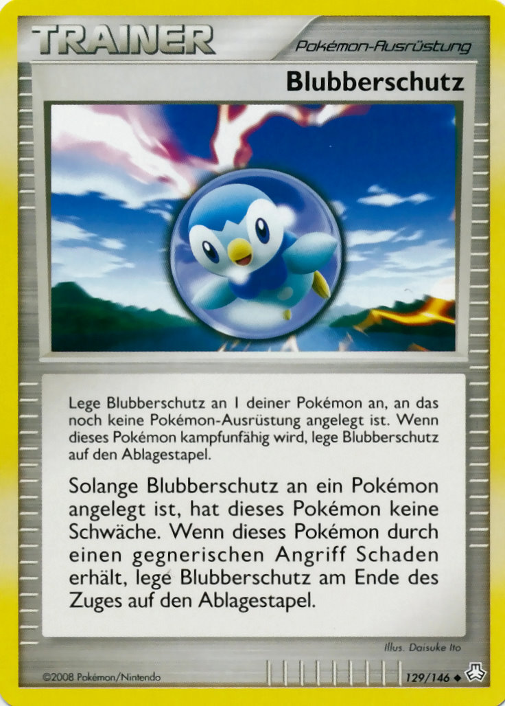 Blubberschutz 129 — Erwachte Legenden (German Pokémon TCG card)