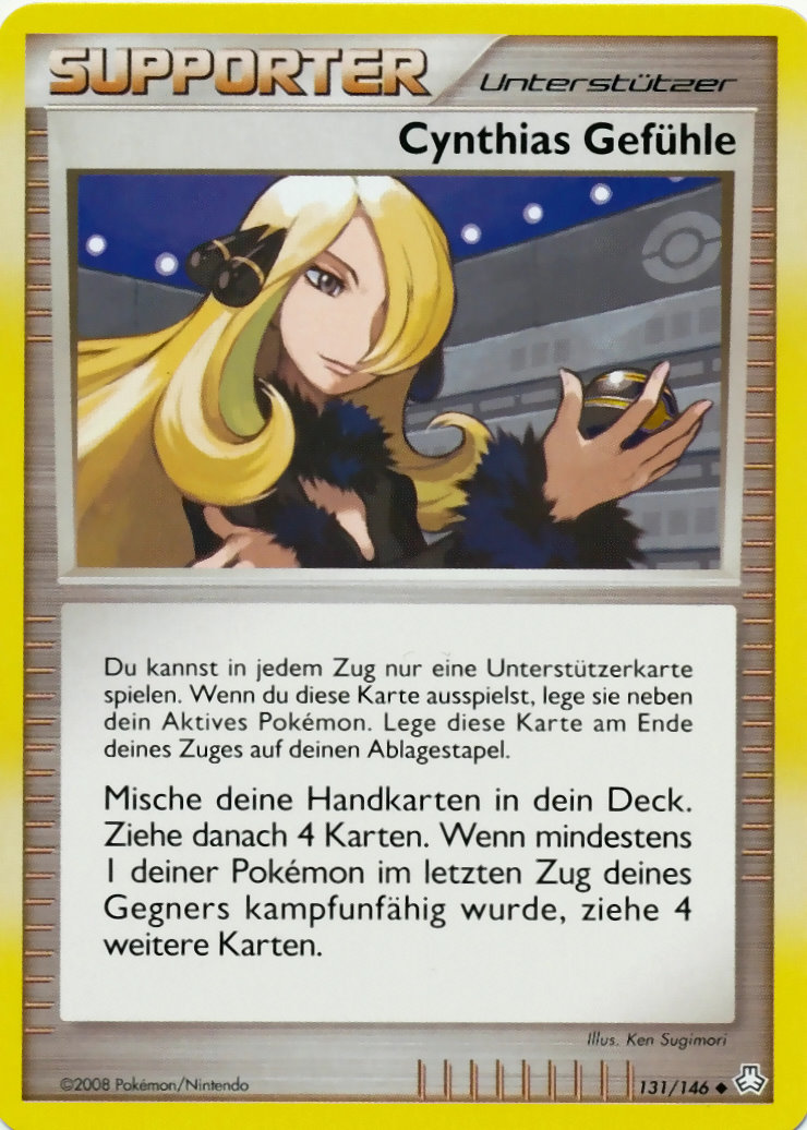 Cynthias Gefühle 131 — Erwachte Legenden (German Pokémon TCG card)