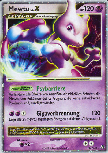 Mewtu 144 — Erwachte Legenden (German Pokémon TCG card)