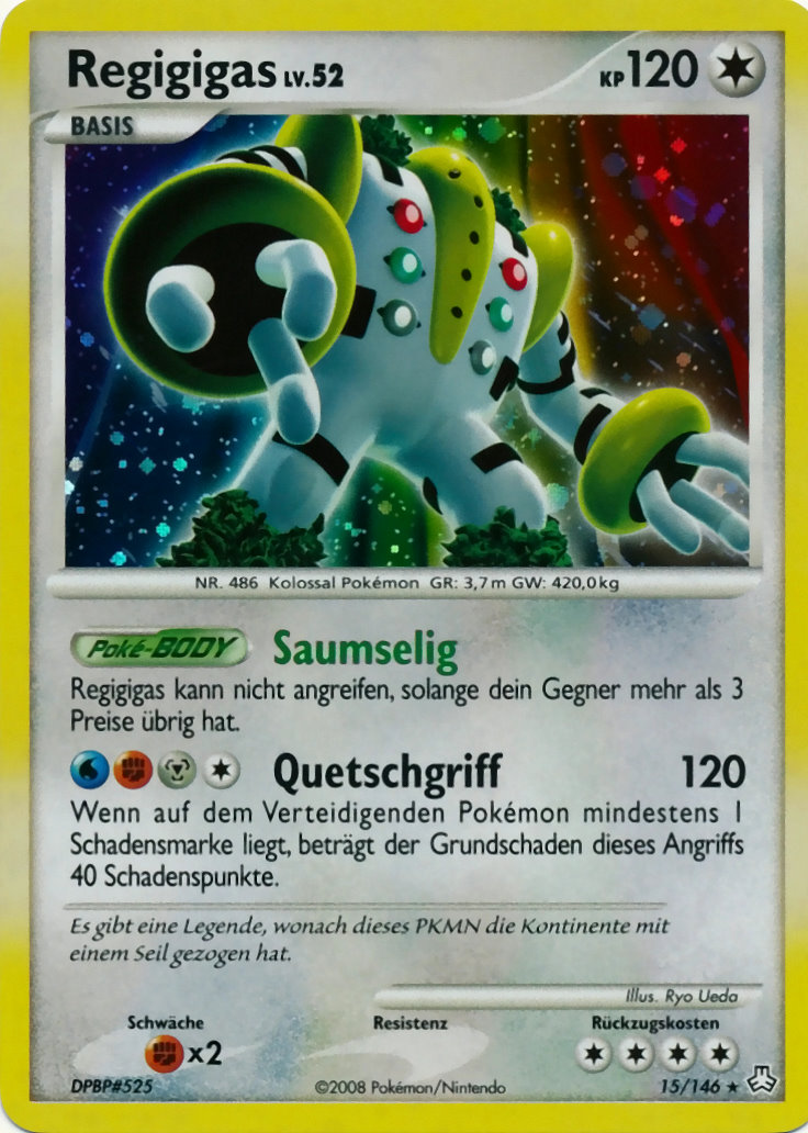 Regigigas 15 — Erwachte Legenden (German Pokémon TCG card)
