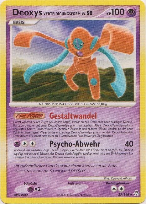 Deoxys Verteidigungsform 25 — Erwachte Legenden (German Pokémon TCG card)