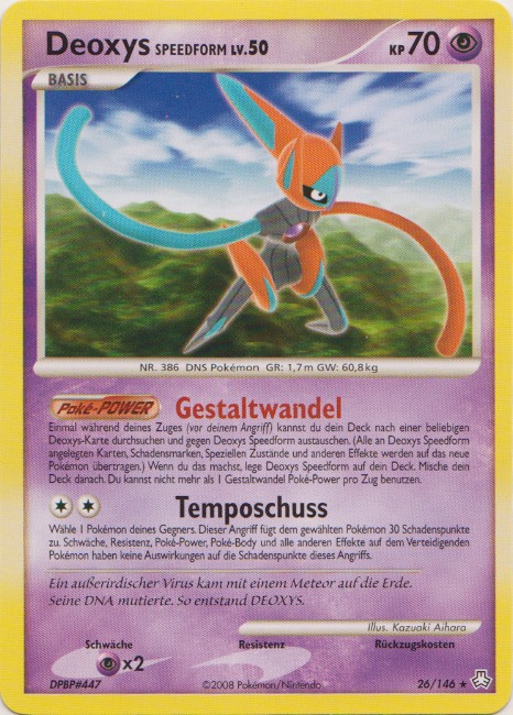 Deoxys Initiativform 26 — Erwachte Legenden (German Pokémon TCG card)