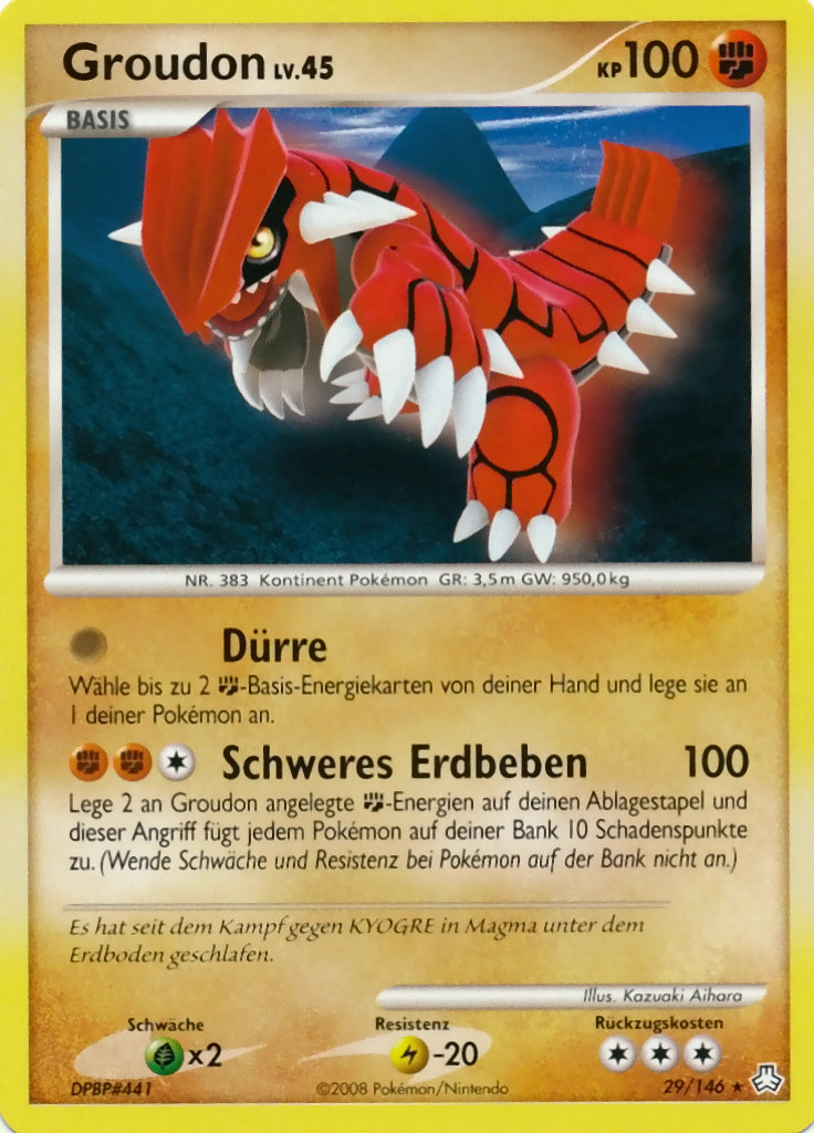 Groudon 29 — Erwachte Legenden (German Pokémon TCG card)