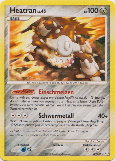 Heatran 30 — Erwachte Legenden (German Pokémon TCG card)