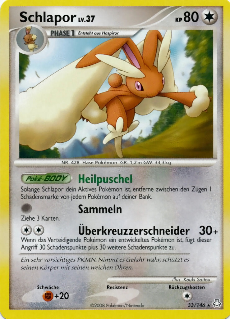 Schlapor 33 — Erwachte Legenden (German Pokémon TCG card)