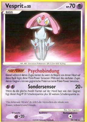 Vesprit 34 — Erwachte Legenden (German Pokémon TCG card)