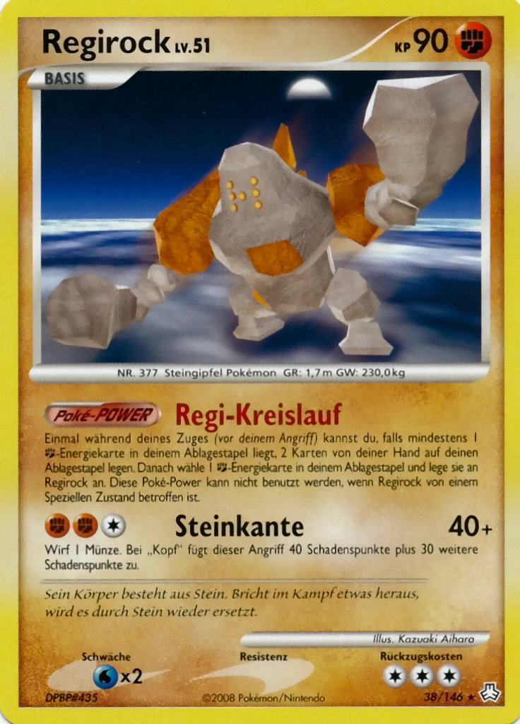 Regirock 38 — Erwachte Legenden (German Pokémon TCG card)
