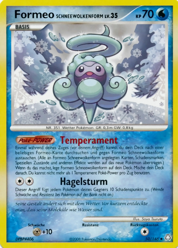 Formeo Schneewolkenform 50 — Erwachte Legenden (German Pokémon TCG card)