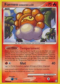 Formeo Sonnenform 51 — Erwachte Legenden (German Pokémon TCG card)