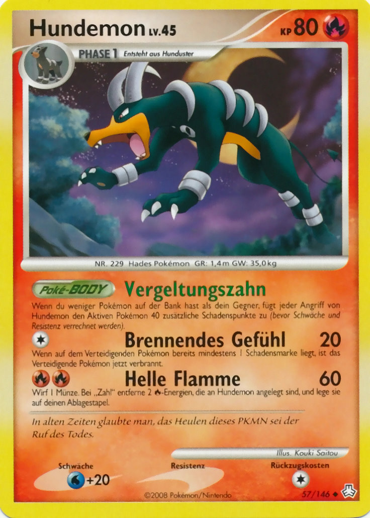 Hundemon 57 — Erwachte Legenden (German Pokémon TCG card)