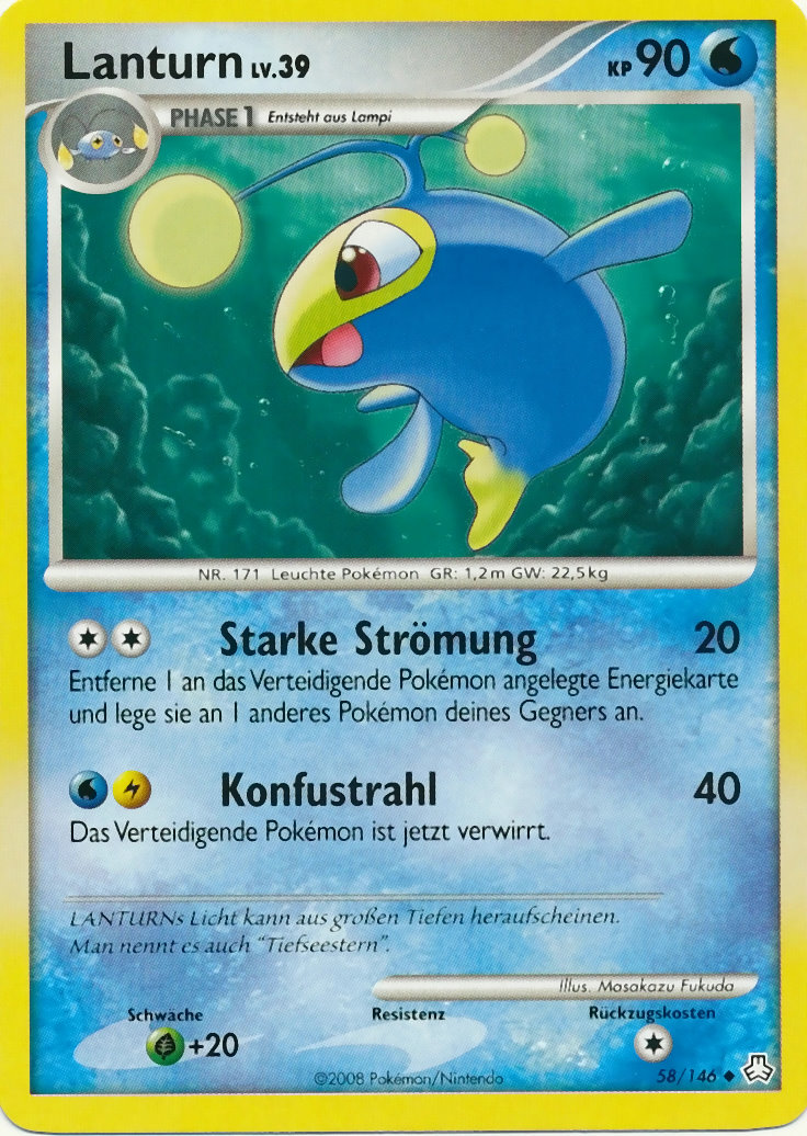 Lanturn 58 — Erwachte Legenden (German Pokémon TCG card)