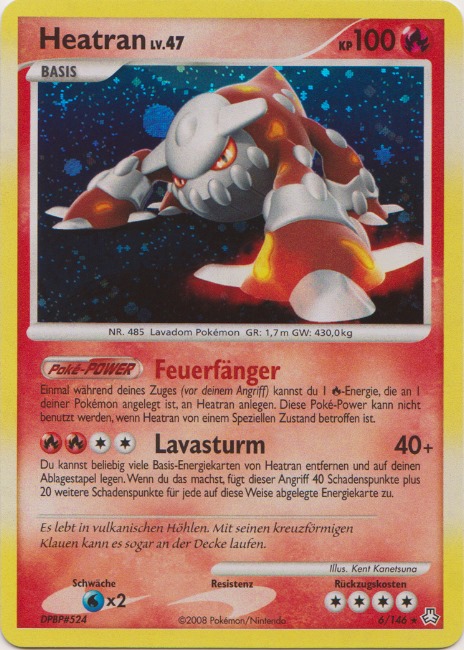 Heatran 6 — Erwachte Legenden (German Pokémon TCG card)