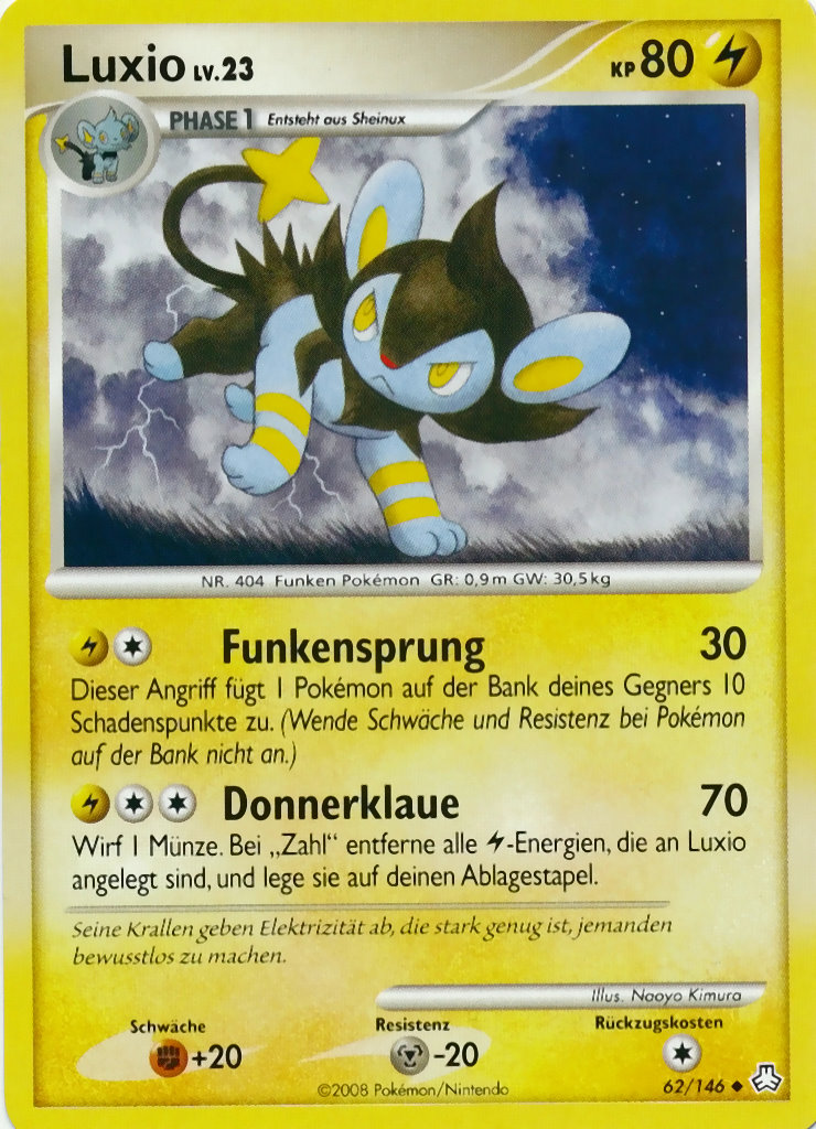 Luxio 62 — Erwachte Legenden (German Pokémon TCG card)