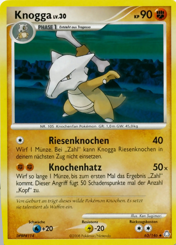 Knogga 63 — Erwachte Legenden (German Pokémon TCG card)