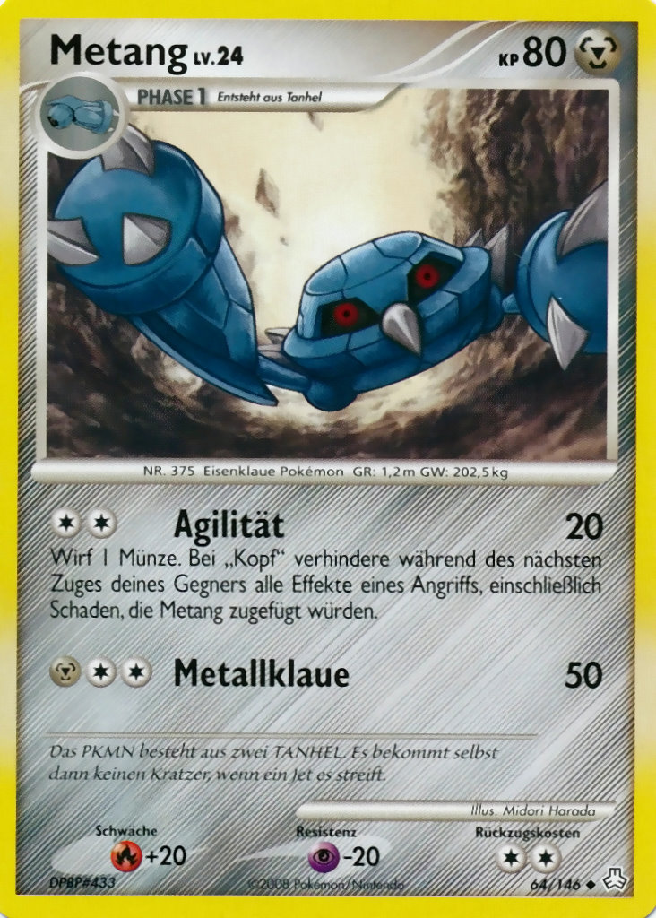 Metang 64 — Erwachte Legenden (German Pokémon TCG card)