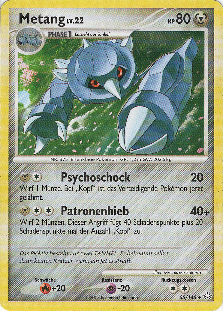 Metang 65 — Erwachte Legenden (German Pokémon TCG card)