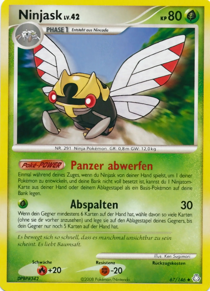Ninjask 67 — Erwachte Legenden (German Pokémon TCG card)