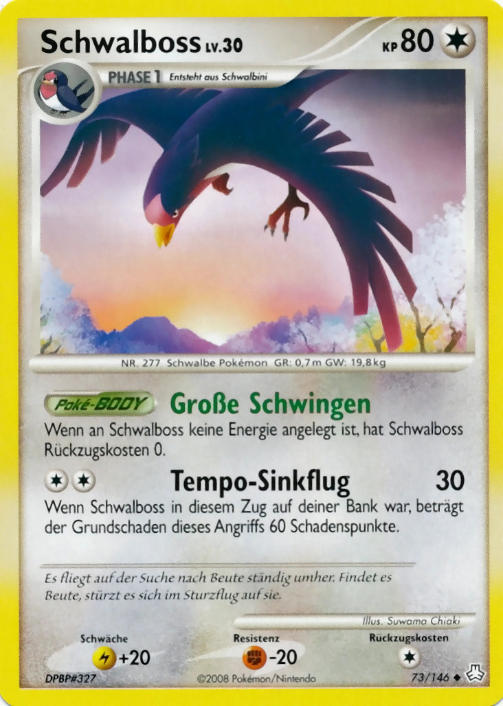 Schwalboss 73 — Erwachte Legenden (German Pokémon TCG card)