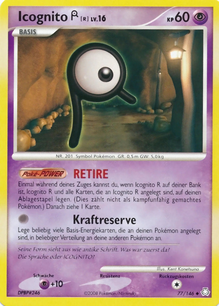 Icognito R 77 — Erwachte Legenden (German Pokémon TCG card)