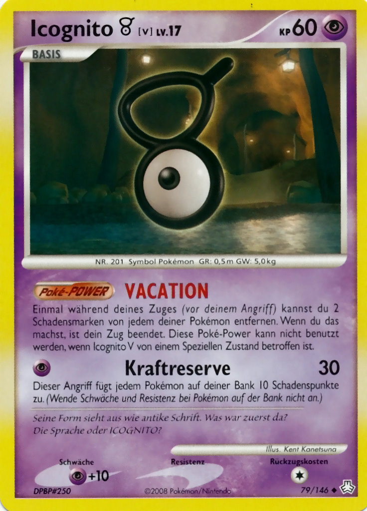 Icognito V 79 — Erwachte Legenden (German Pokémon TCG card)